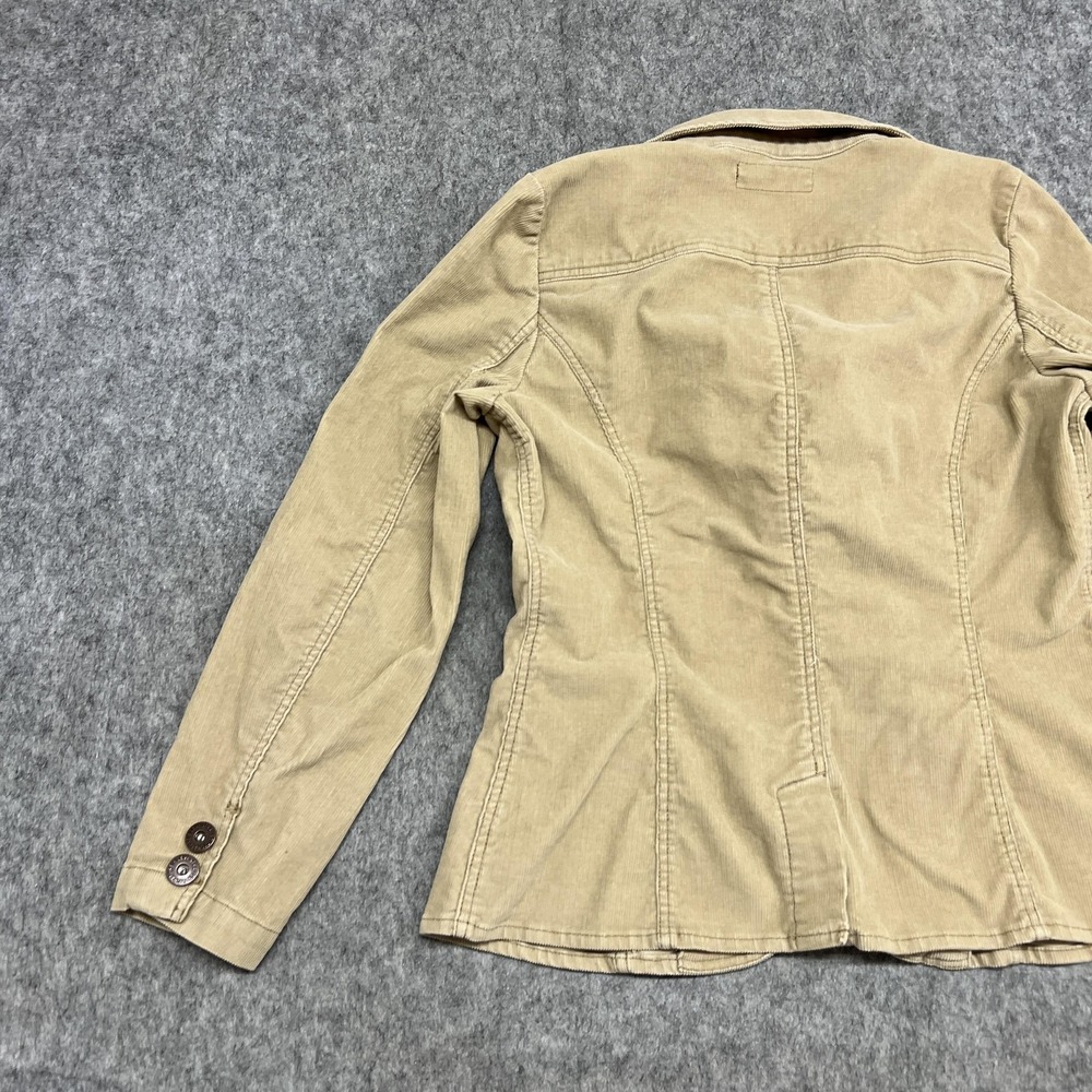 Levi Strauss Signature Jacket Womens L Beige Corduroy Blazer Button Flap Pockets - Picture 15 of 16